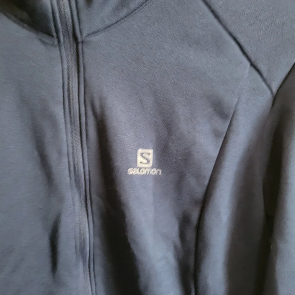 Salomon Full Zip Sweatshirt Fleece Lined Blue Long Sleeve M Medium